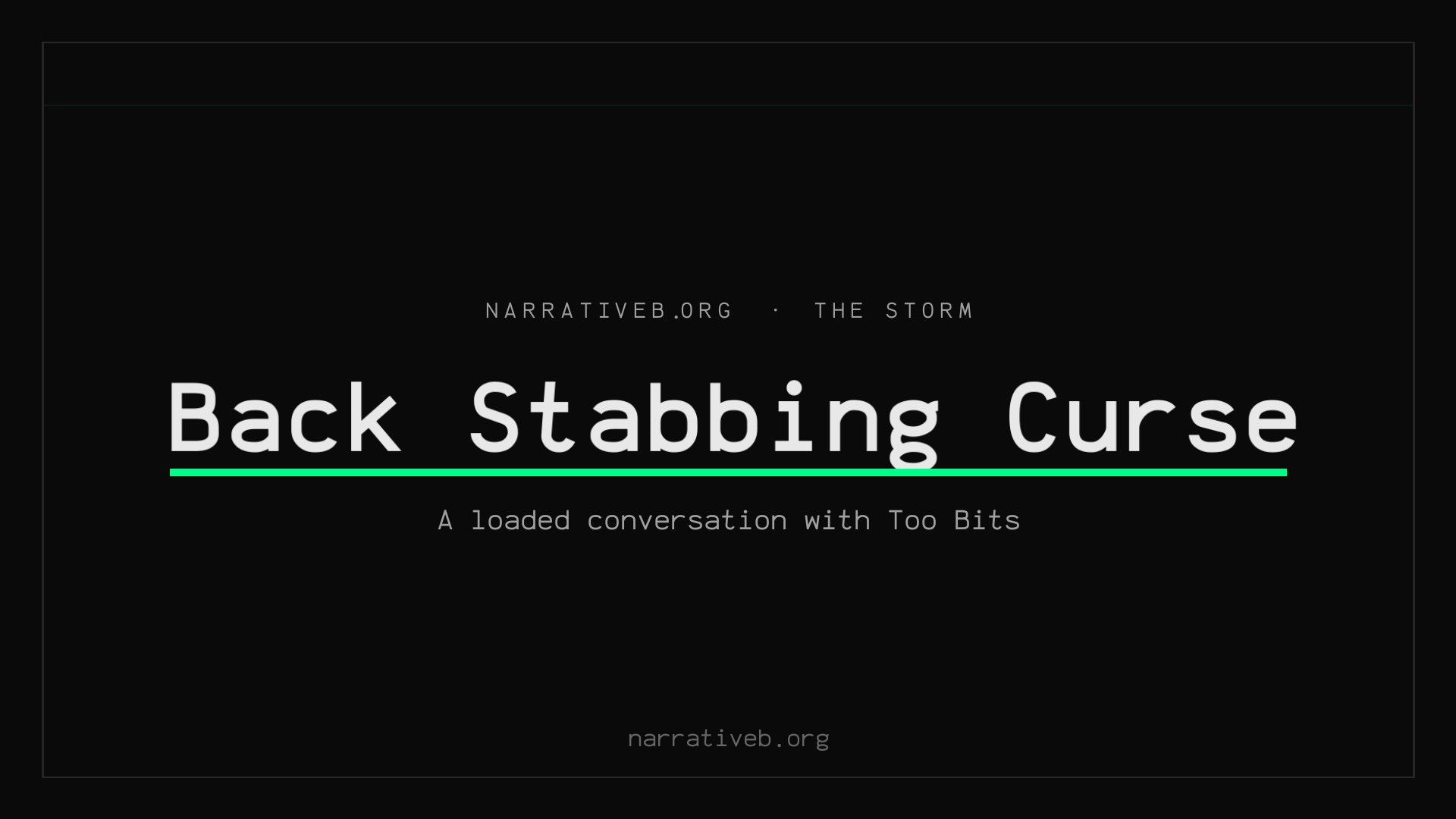 Back Stabbing Curse
